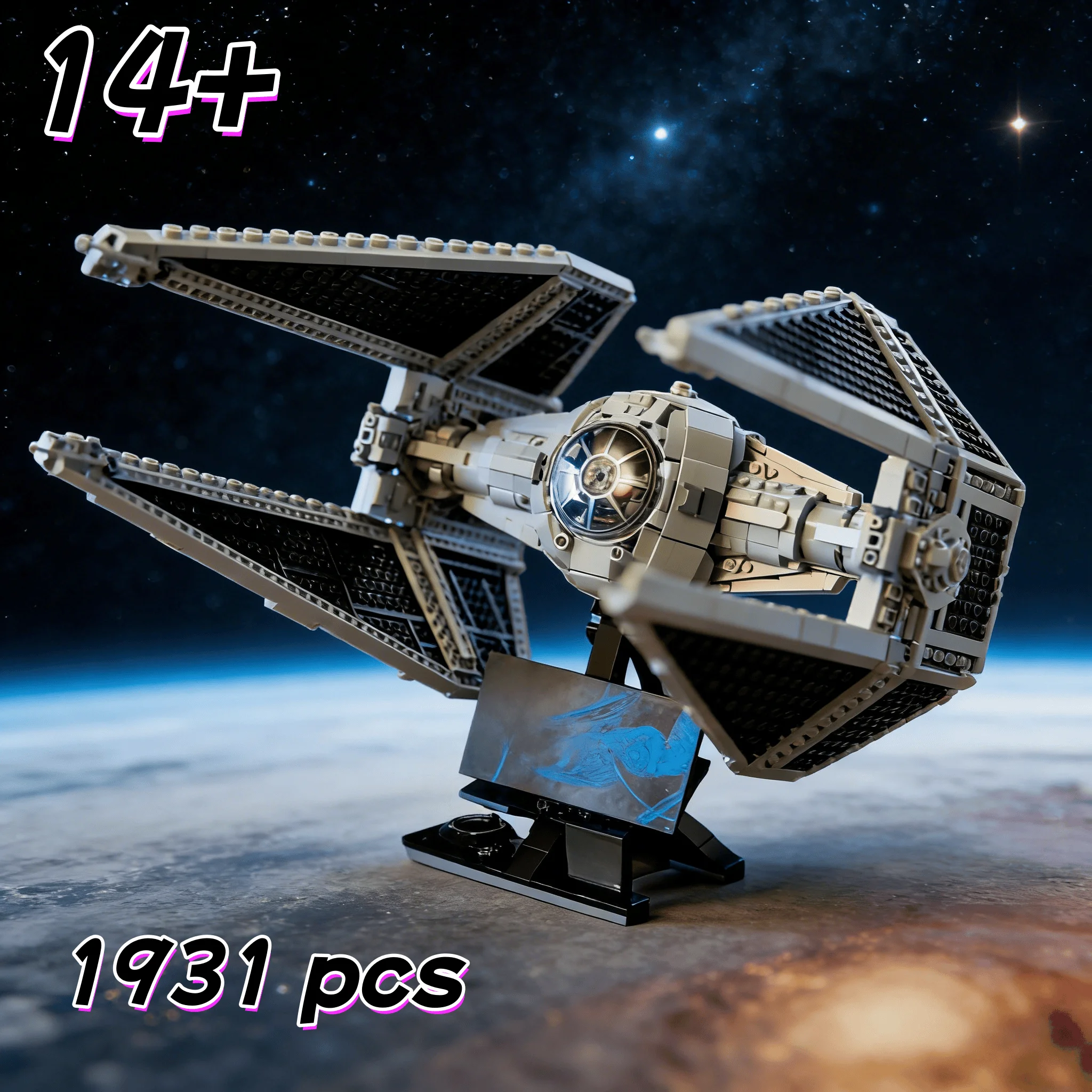 

Новая модель звездолета TIE Interceptor 2026 года, набор для сборки 75382, коллекционный конструктор TIE Pilot, 1931 деталь, креативный подарок для декора и демонстрации