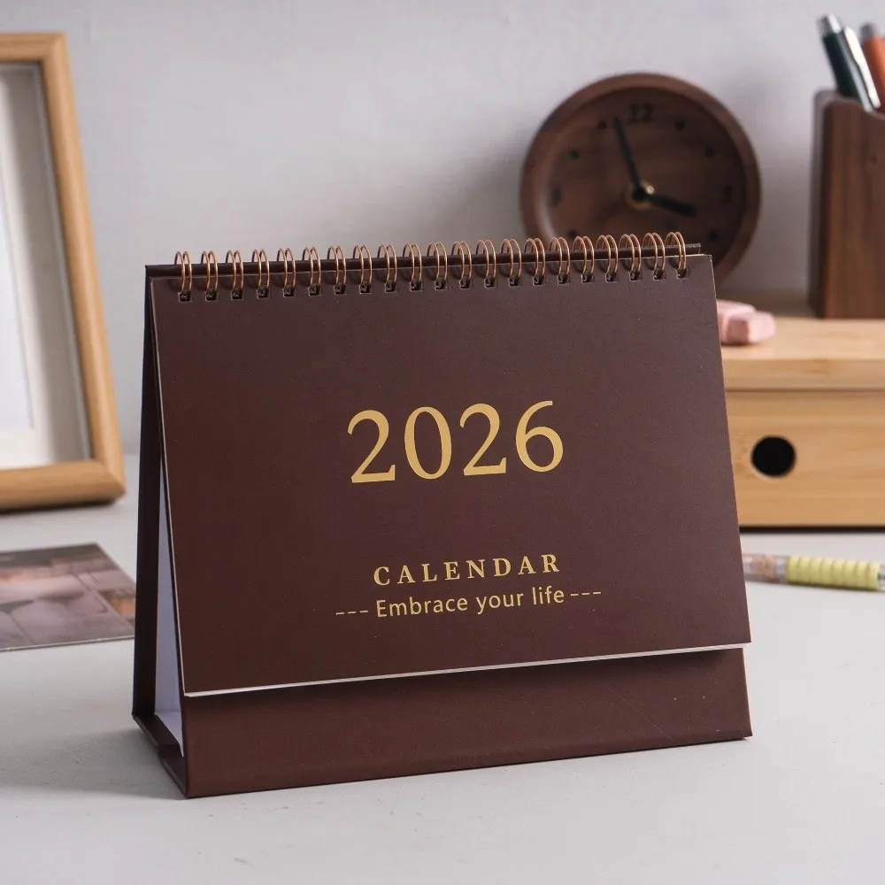 

Writeable Memo Standing 2026 Desktop Desk Calendar Portable Foldable Table Calendar Academic Planner Table Decorations