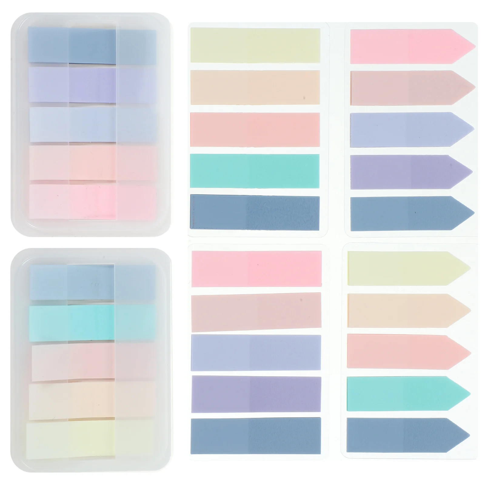 6 set di linguette pratiche colorate materiale per animali domestici strisce di lettura resistenti all'usura segnalibri evidenziatori forniture per ufficio strisce di lettura