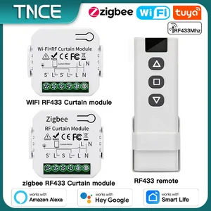 TNCE Tuya Modul Switch Cortine, WiFi Zigbee, Blacksans Outcomer, Motor Breaker, Smart Voice Control, Alexa, Google Home, RF433 MHz 10 Hauptverkaufsmodul WiFi Gate - №9
