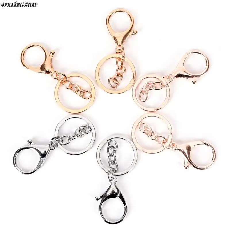 10PCS DIY Key Rings Key Chain Jewelry Findings Lobster Clasp Keyring Making