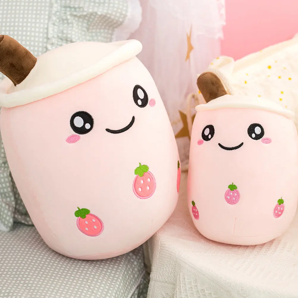 

Milky Tea Pillow Stylish Decorative Cotton Stuffed Pacifying for Home Office Car Relaxation Gift