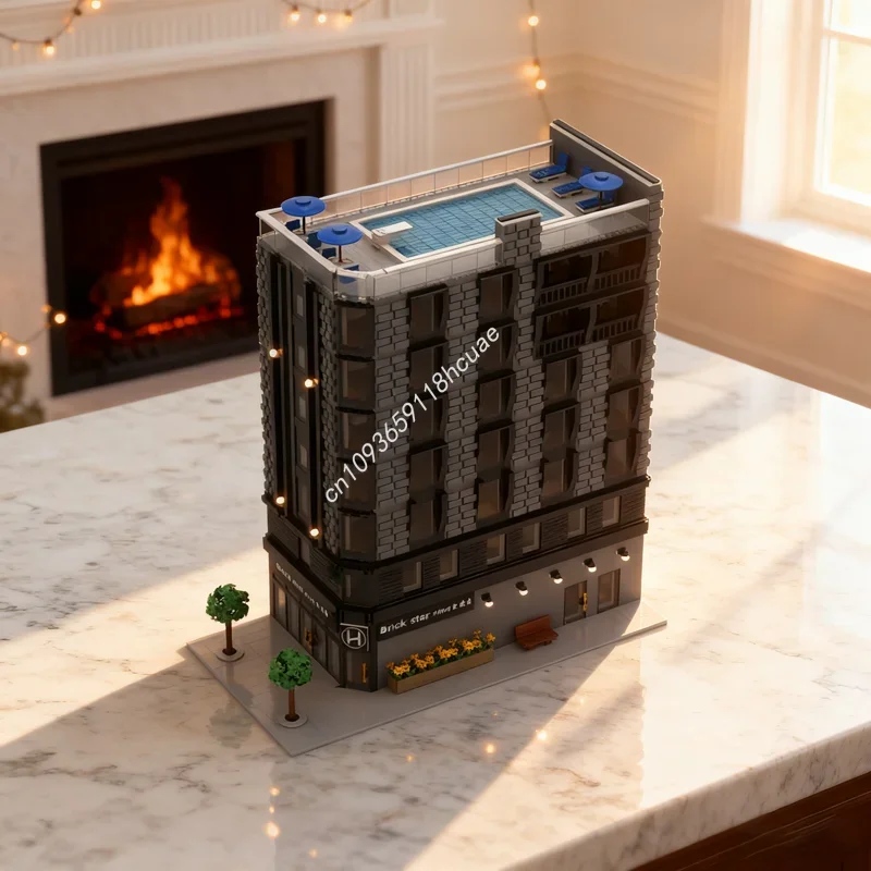 

10092pcs MOC Large Hotel Modulared Model Building blocks Construction DIY toys creative idea Education Christmas gifts Brick