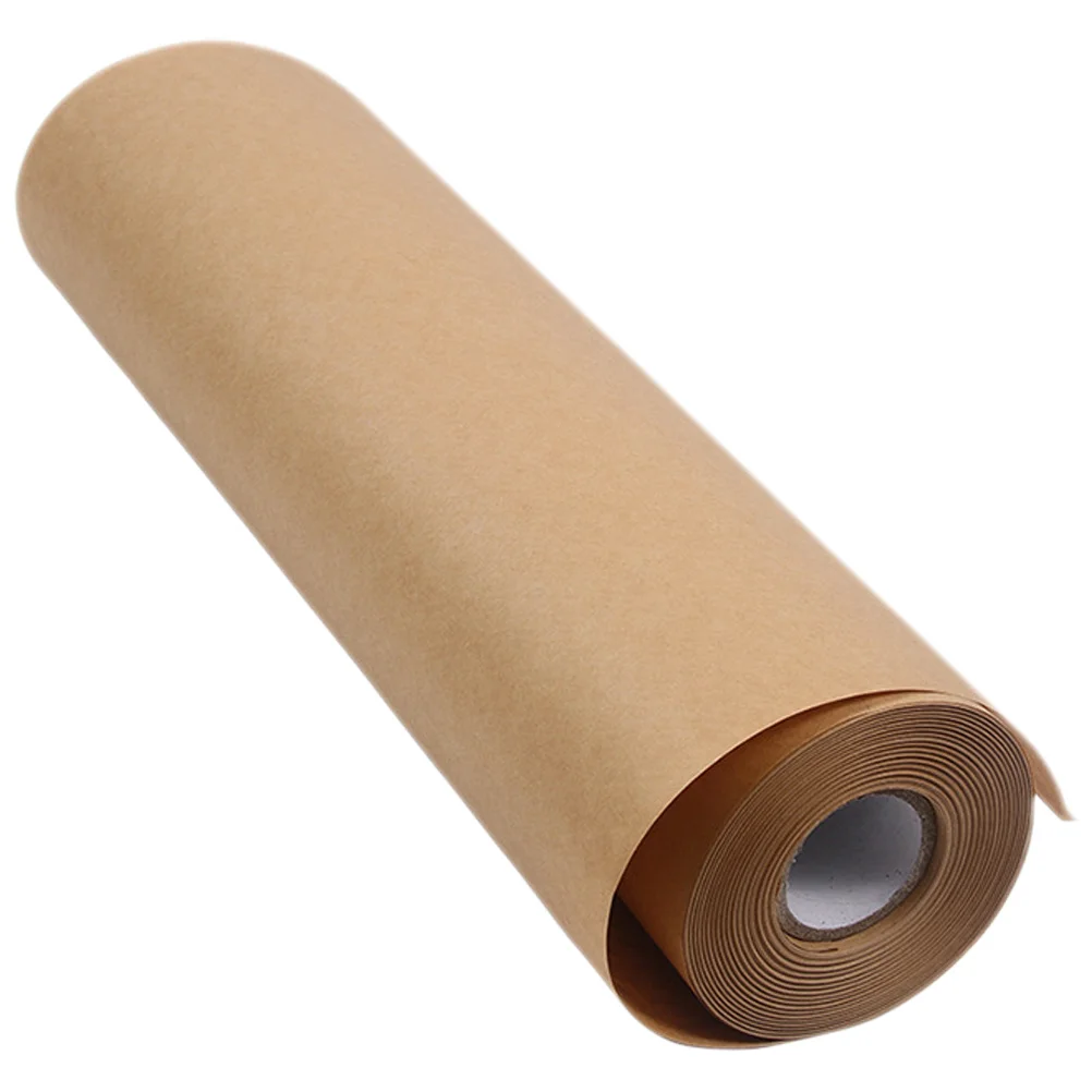 1pcs 1 Roll Brown Kraft Paper Roll Natural Wood Pulp Gift Wrapping Paper For Parties Flower Bouquet Diy Craft Packing Material