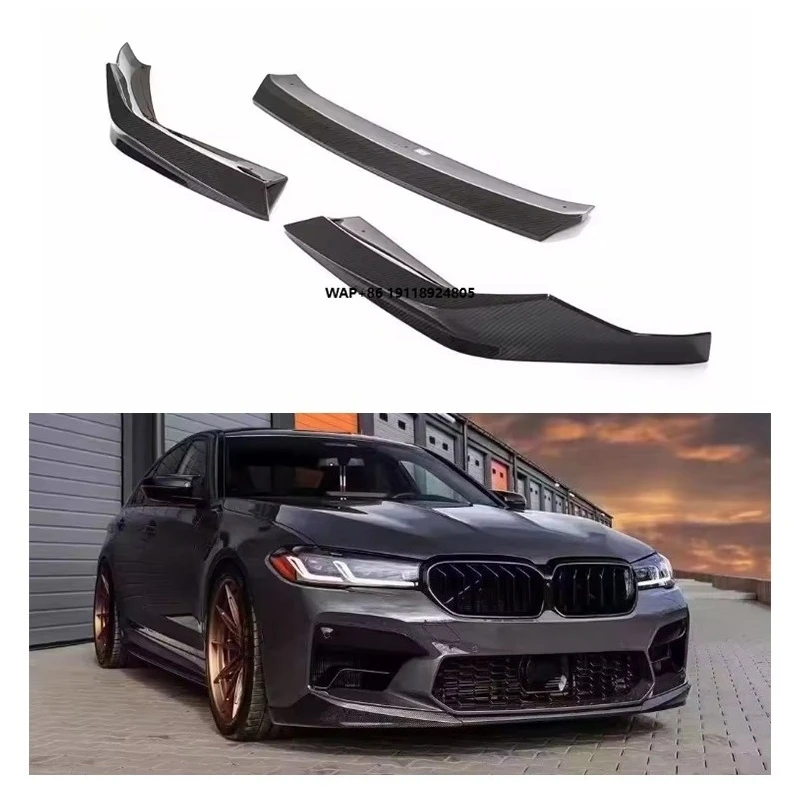 

Oem Dry Carbon Fiber Front Diffuser for-BMW M5 F90 LCI Competition 2021+ Front Bumper Lip