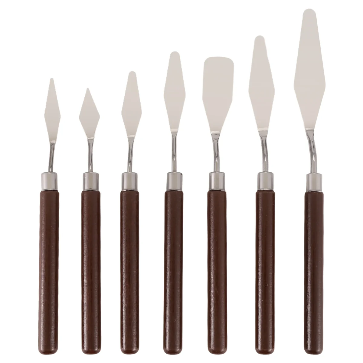 AT77 7-teiliges Ölgemälde-Messer-Set, Ölgemälde, Schaufel, Ölgemälde, Palettenmesser, Öl- und Acryl-Malwerkzeuge zum Farbmischen