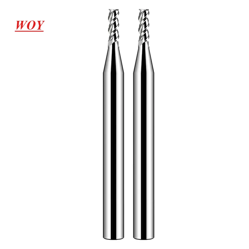 

WOY HRC55 3-Flute Tungsten Steel Decimal Point Nano Coating Flat Cutter Endmills CNC Mechanical Maching Milling Cutter Tools