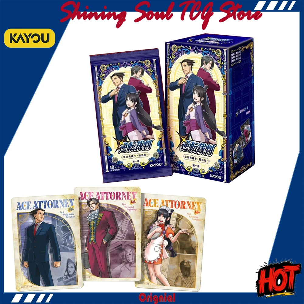 Genuine KAYOU Ace Attorney First Edition Deluxe Collector's Card Selection Pack  Anime Collectible Cards Toys Birthday gifts