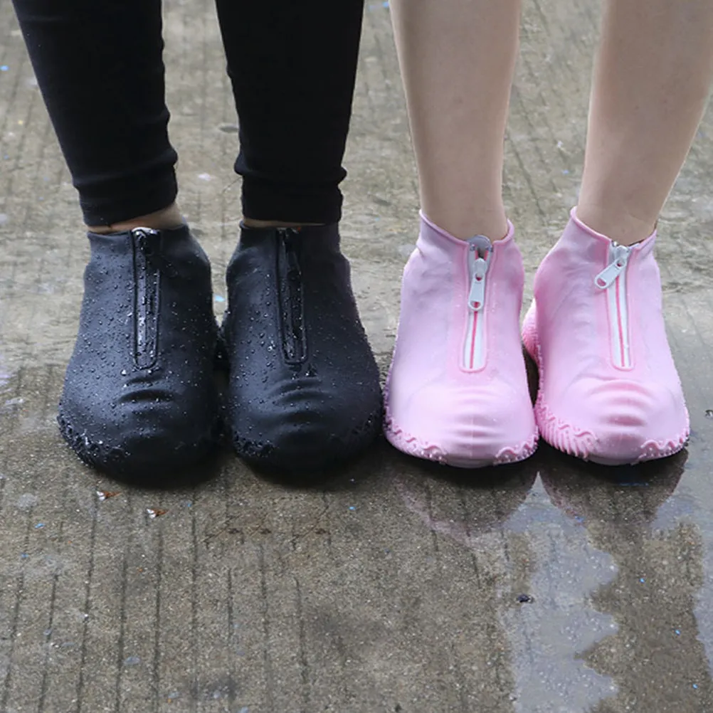 1Pair Waterproof Anti-Skid Silicone Shoe Cover Rain Proof Dust Mud Splash Protection Outdoor Foldable Easy Clean Reusable Cover