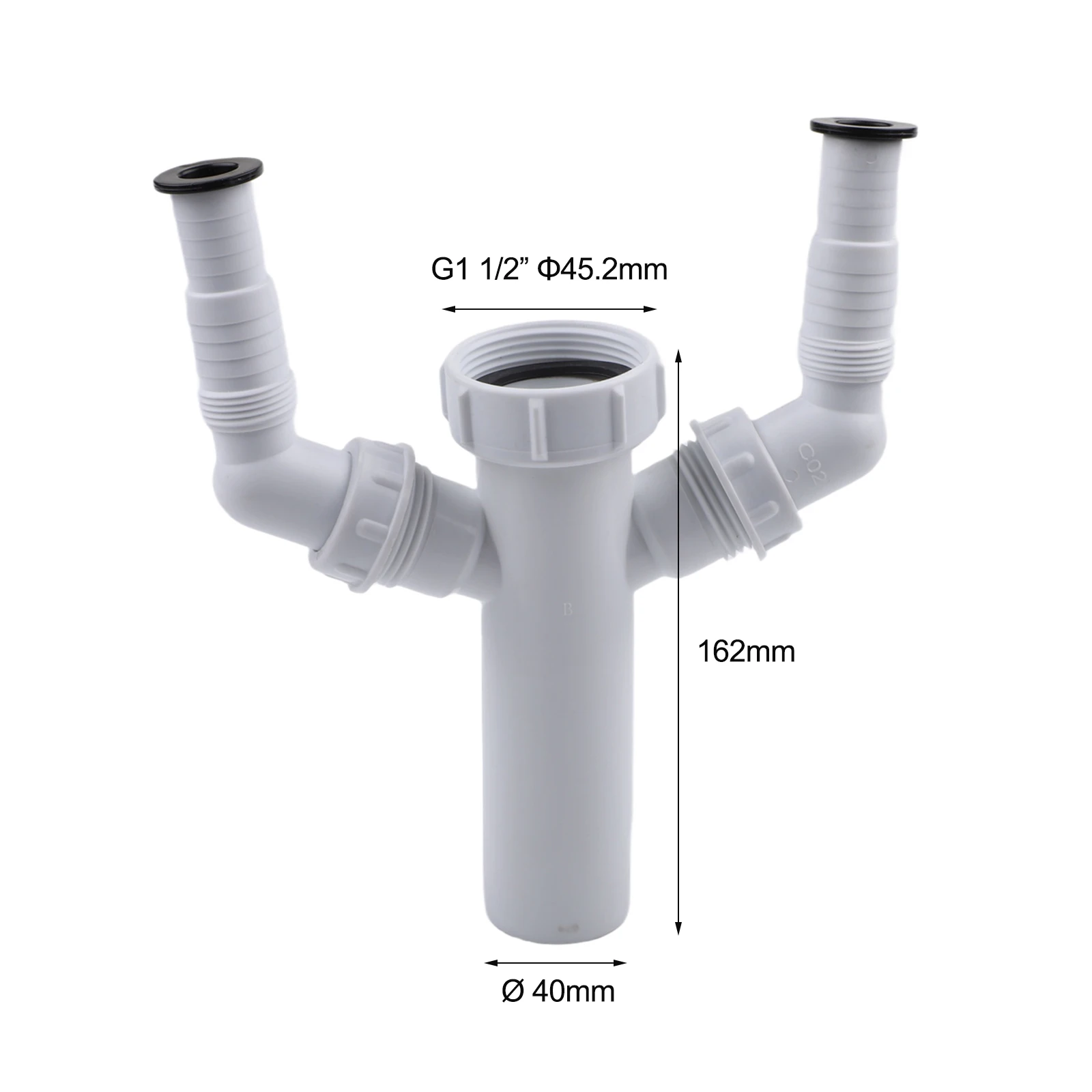 Home Appliance Connection Dishwasher Sink Trap Cleaner White 1-1 2 Inch Inlet Dual Connection Capability High Flow Rate