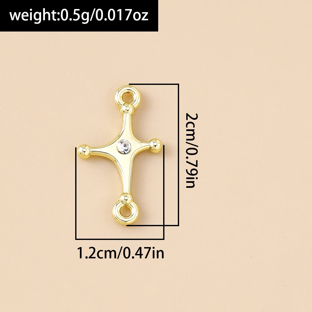 Leslie 5 Stück exquisite süße Kristall-Polaris-Charms, Sterne-Anhänger für handgefertigte Tropfen-Ohrringe, Halskette, Armband, DIY-Schmuckherstellung – Detail 12