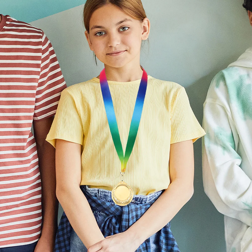 

20Pcs Medal Neck Ribbons Sports Meeting Competition Award Neck Lanyards Medal Ribbon Sport Party Ribbon Award Ribbons