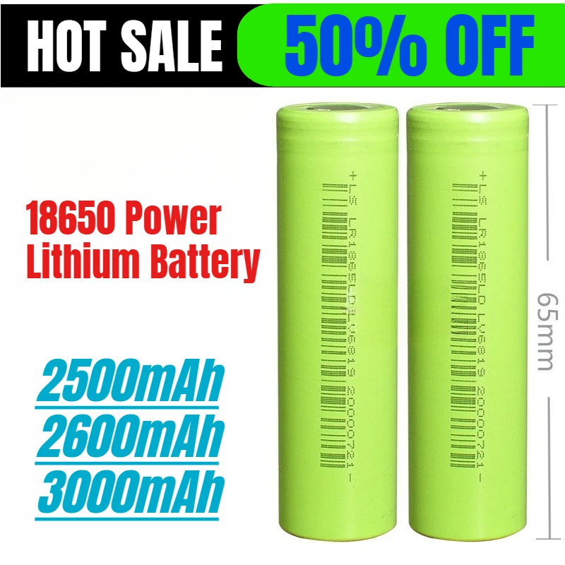 

2500mAh 3.7V 18650 Power Lithium Battery Angle Grinder Electric Vehicle Strong Light Flashlight Mosquito Battery