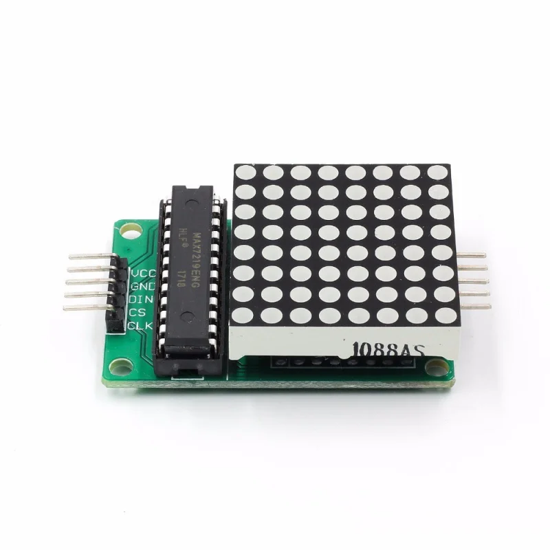 2 uds/Max7219 módulo de pantalla LED de matriz de puntos 8x8 |   Compatible con Arduino Raspberry Pi |   MCU Control de microordenador de un solo chip Bo