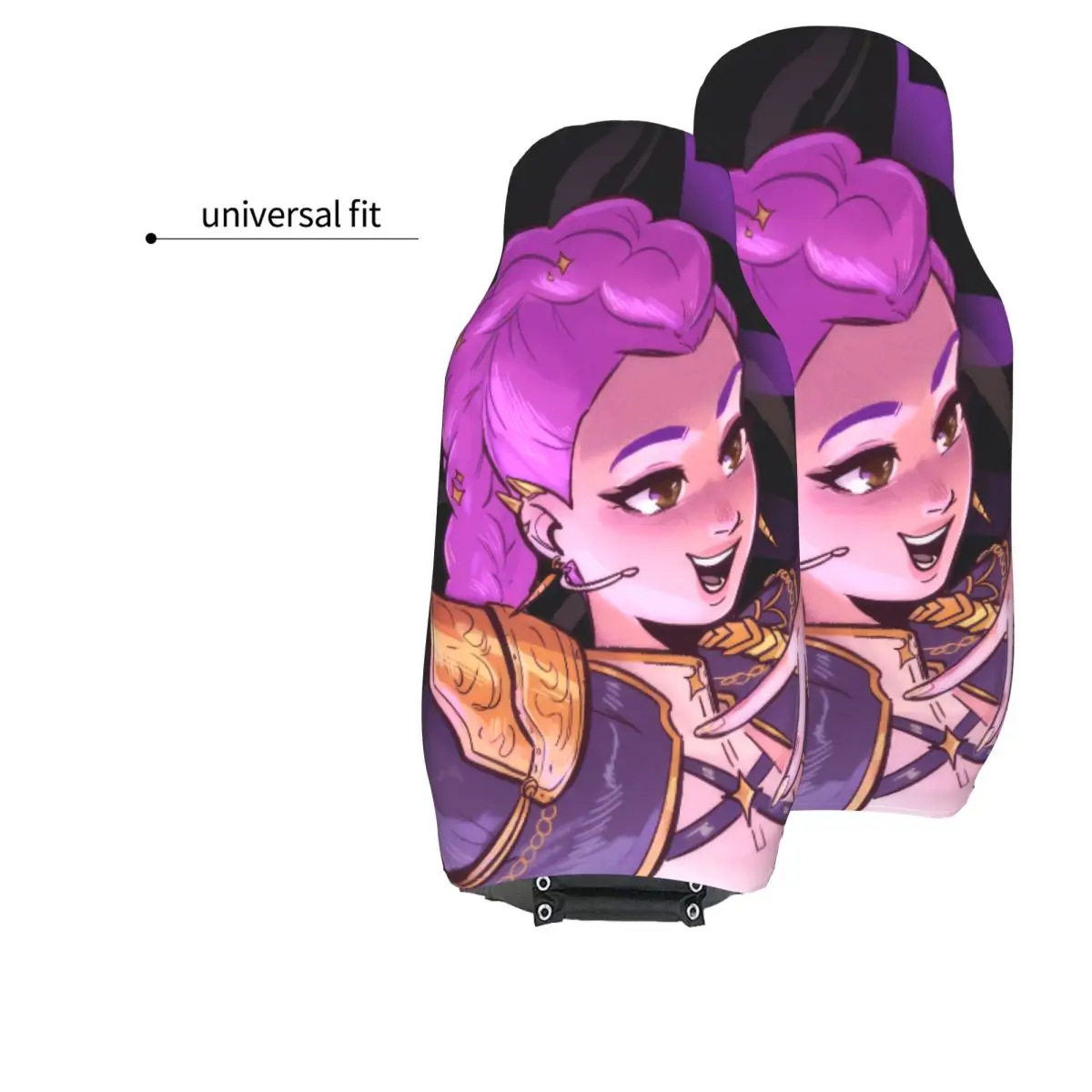 KPop Demons Hunters Huntrix Rumi غطاء مقعد السيارة العالمي حامي الملحقات الداخلية النساء مقاعد السيارة يغطي