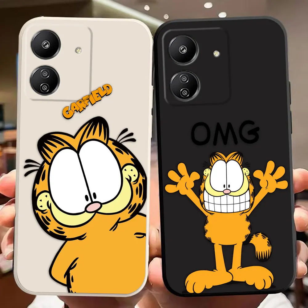 

OMG Cartoon G-Garfield Cat Custom Photo Phone Case For Redmi A1 A3 9A 9C 9T 10 12 12C 13C 14C 8 K40 K60 NOTE 9S 9 10 11T Case