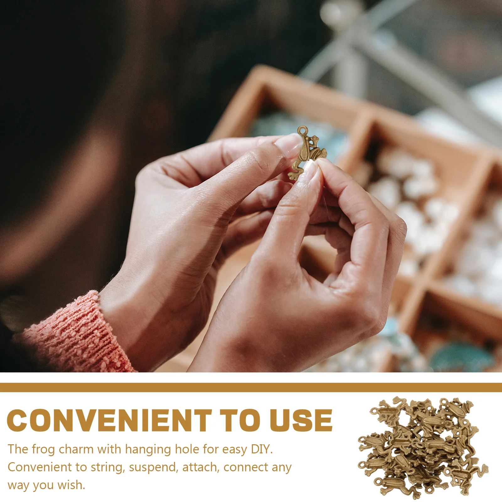 

50Pcs Style Frog Charms Metal Pendant DIY Necklace Jewelry Supplies Frog Charm Necklace Pendants Metal Charms