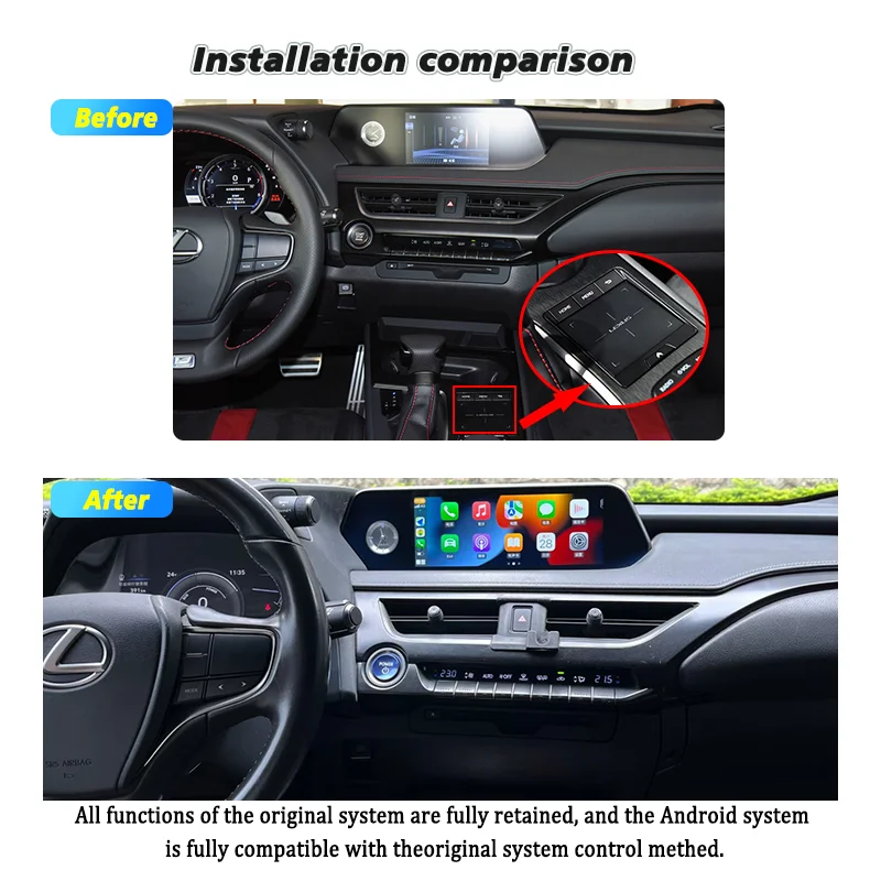 Android 13 Autoradio Carplay schermo per Lexus UX 200 250h 260h 2019-2020 lettore multimediale Qualcomm Car Smart Radio Navi