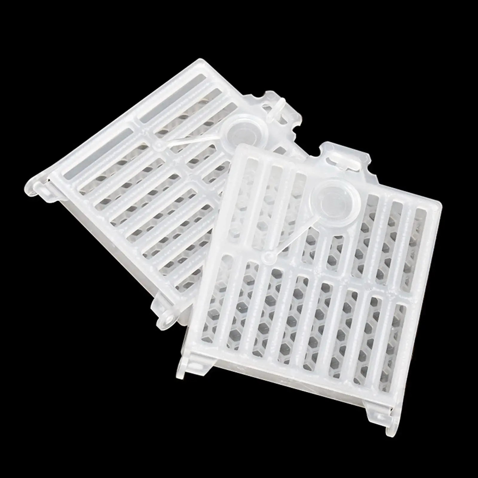 Set of 5 Queen Cage W/ Comb ABS Transparent Rearing Tools Beekeeping