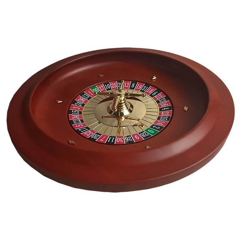 11 Inch Solid Wood Russian Wooden Roulette Wheel Turntable Americans Bingo Turntable Entertainment Party Table Game Bar Holidays