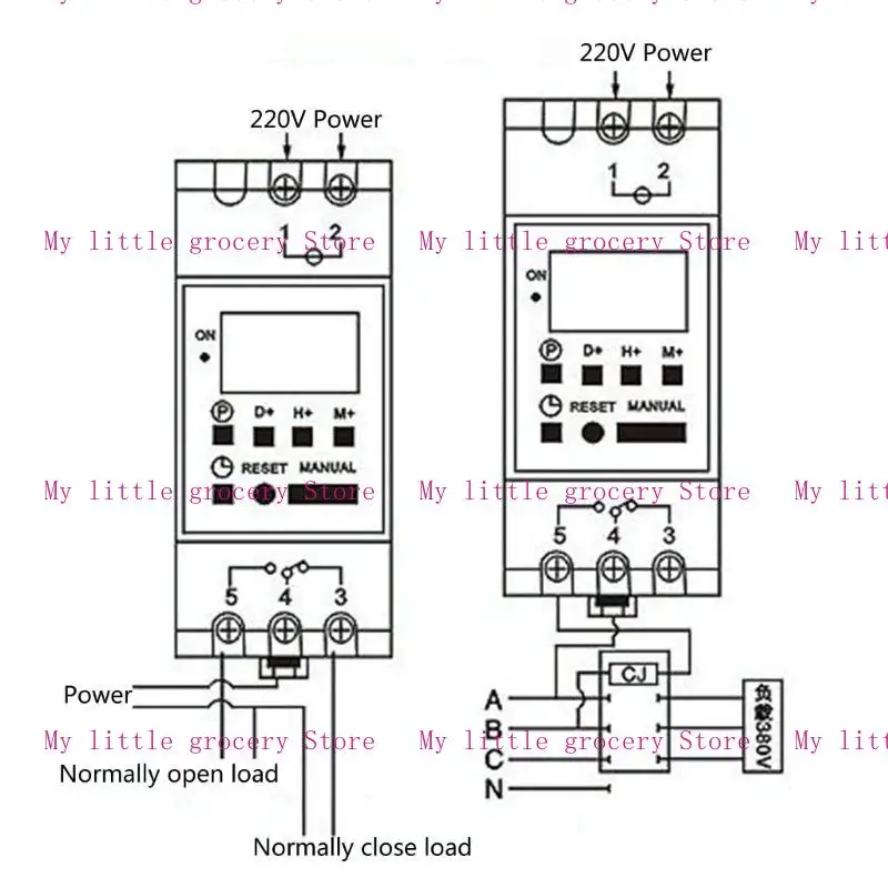 D5BD THC15A DIGITAL LCD Power Powertible Timer Switch DIN Mount