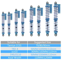 YSIDO 90mm/100mm/110mm/120mm Ammortizzatore di Pressione Negativa per 1/10 SCX10 TRX-4 D90 D110 Axial Wraith RC Crawler