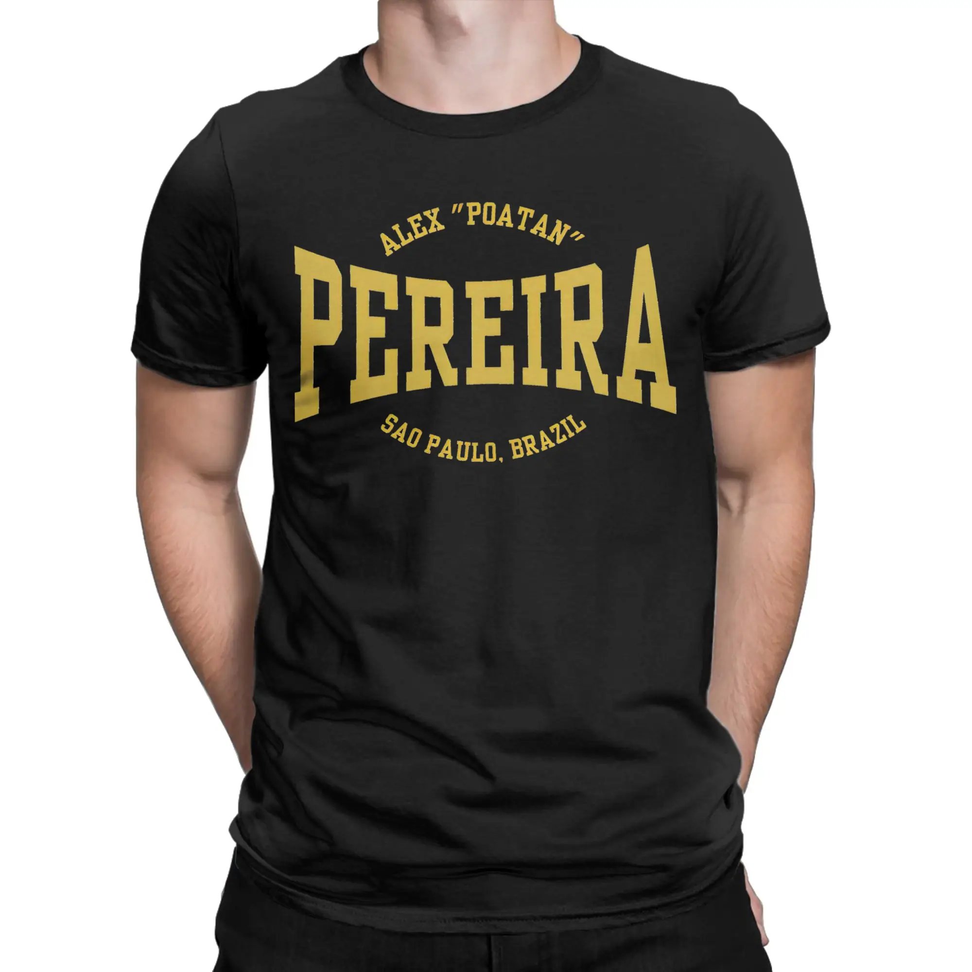 Alex Pereira Poatan T-Shirt Unisex Cotton Tops Shirts Retro  O-neck Short Sleeve