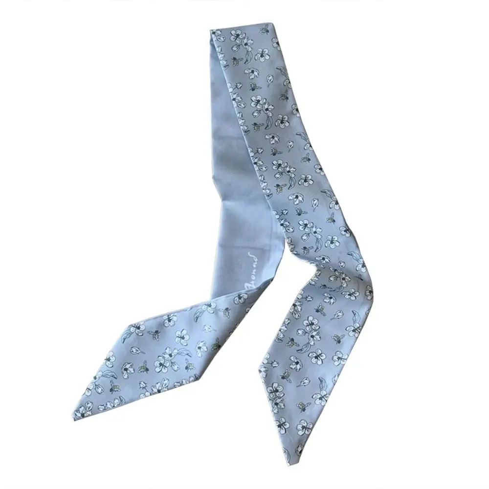 

Luxury Ribbon Floral Scarf Printed Thin Scarf Headband Hair Accessories Neckerchief Long Scarves Party