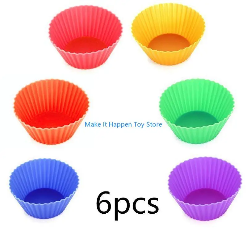 

28EC Монтессори Подсчет медведей Укладки Кубка Радуга Радуга Подсчет игру игрушки познание