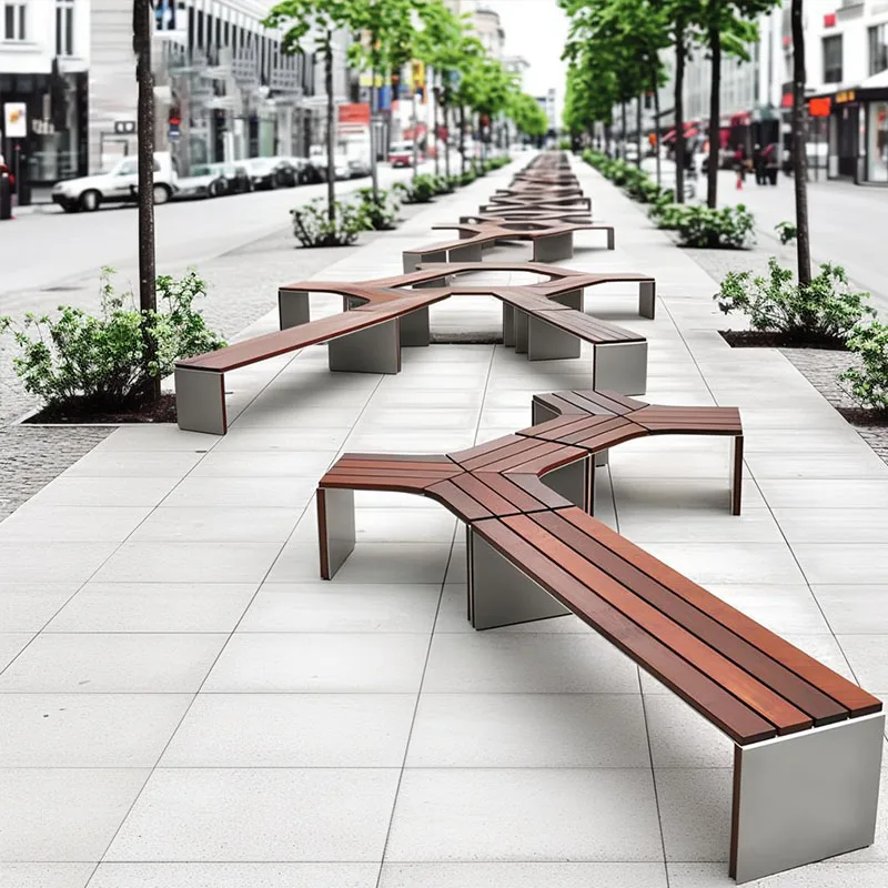 

Park Chairs, Outdoor Benches, Outdoor Benches, Courtyard Leisure Chairs, Row Chairs, Anti-corrosion Solid Wood Cast Iron