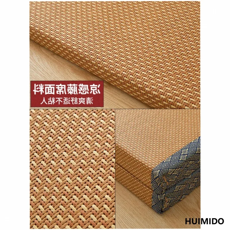 Japanese-style foldable tatami mat can be customized balcony mat floor summer rattan  floor mat floor  sleeping