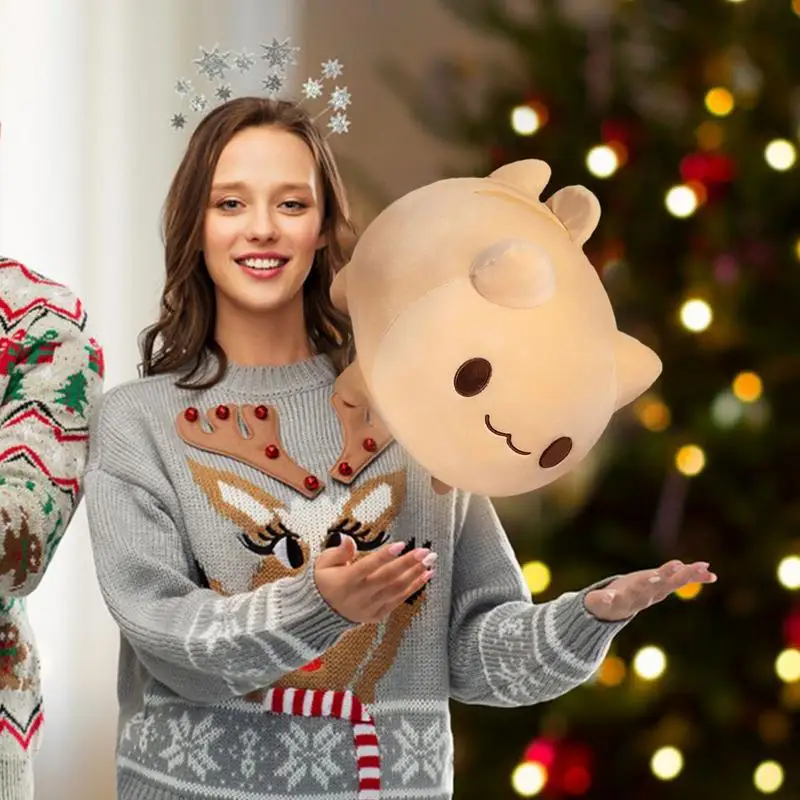 Dierlijke kussens Cartoon pluche sierkussen Knuffelen Kitten Pop Creatieve tafeldecoratie voor slaapkamer woonkamer werk