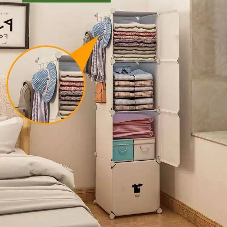 

Open Plastic Wardrobe Cabinet Display Modern Partitions Storage Clothes Organizer Wardrobe Bedroom Guarda Roupa Hotel Furniture