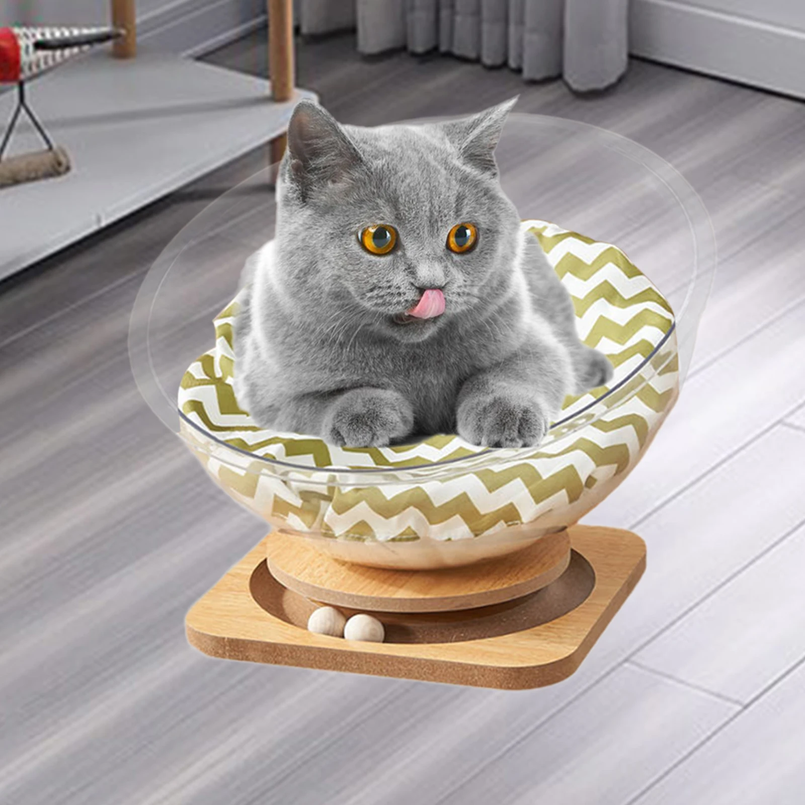 

Space Capsule Cat Bed Kitten Nest Sleeping Nest with Pad All Seasons Cat Pets Bed Toy Universal Pet Supplies for Indoor