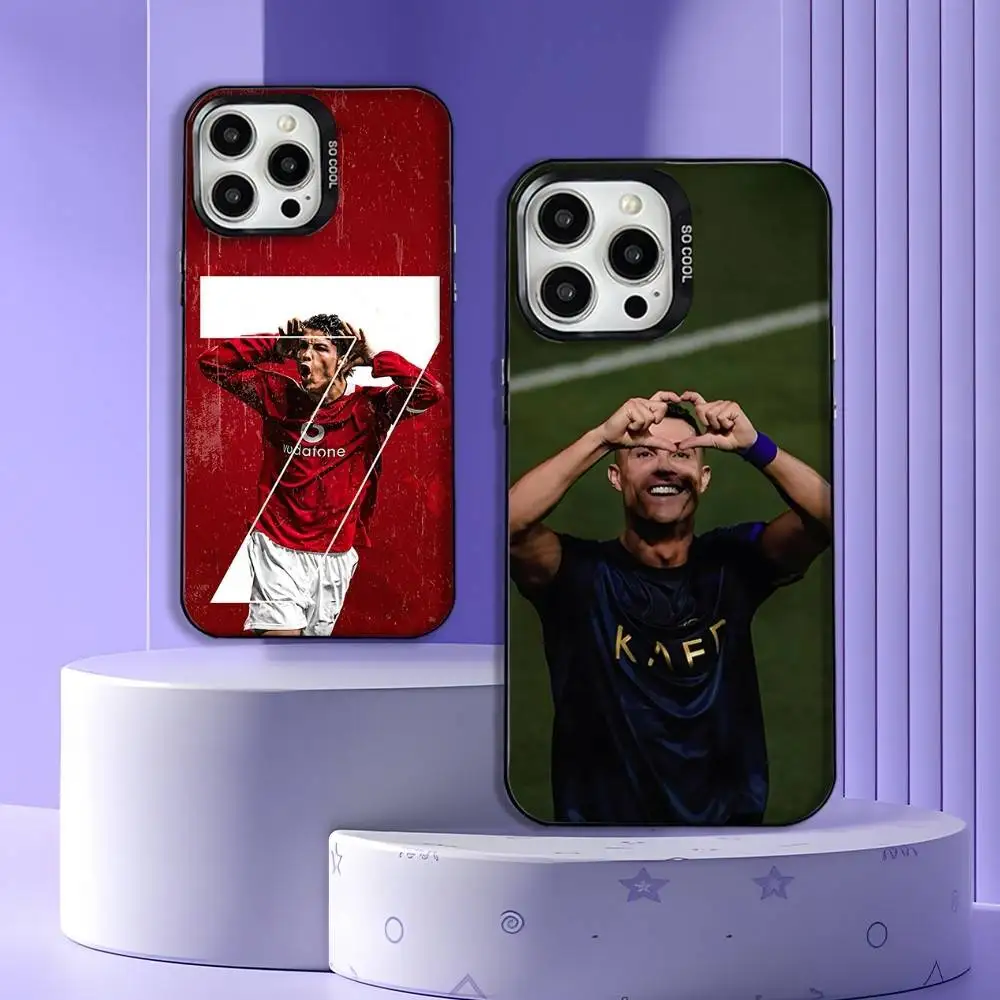 

Sport R-Ronaldo-CR7 Football Phone Case For iPhone 16,15,14,13,12,11,Mini,Pro,SE,MAX Black Matte Shockproof Cover