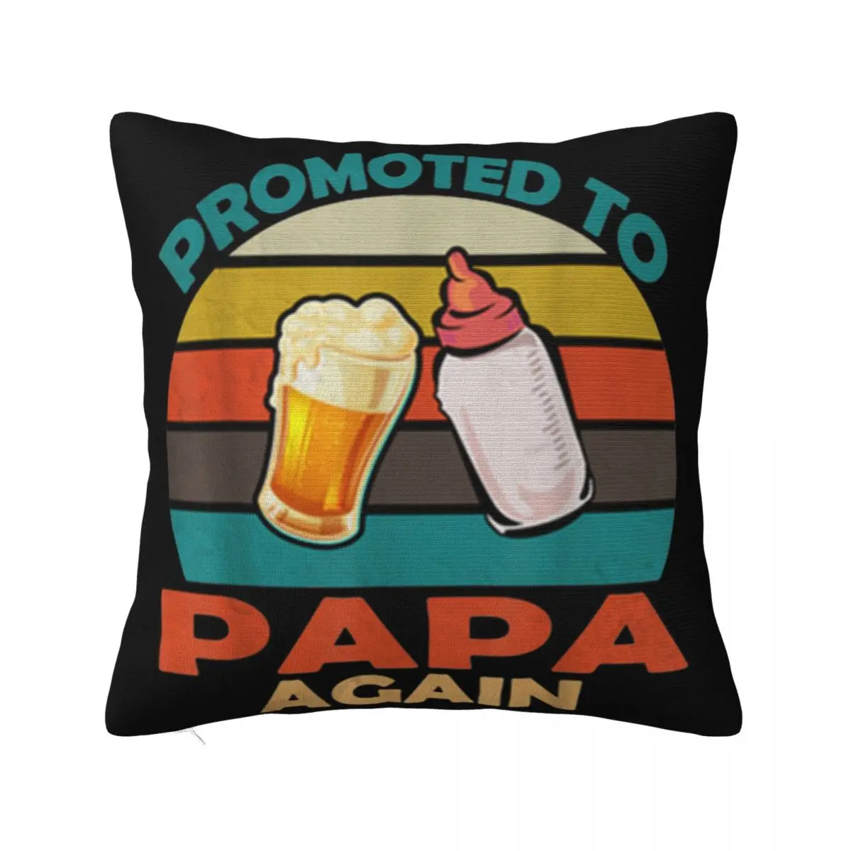 Awesome Vintage Promoted To Papa Again Christmas Fitness Newest Any Logo Girl Men Hot Womens Pillow Case