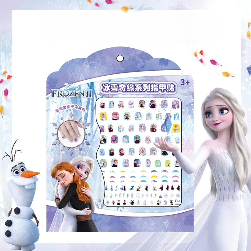 

100pcs/set Disney frozen elsa anna Nail Stickers Toy Sofia White snow Princess girls sticker girlfriend kids Fashion Toys gift