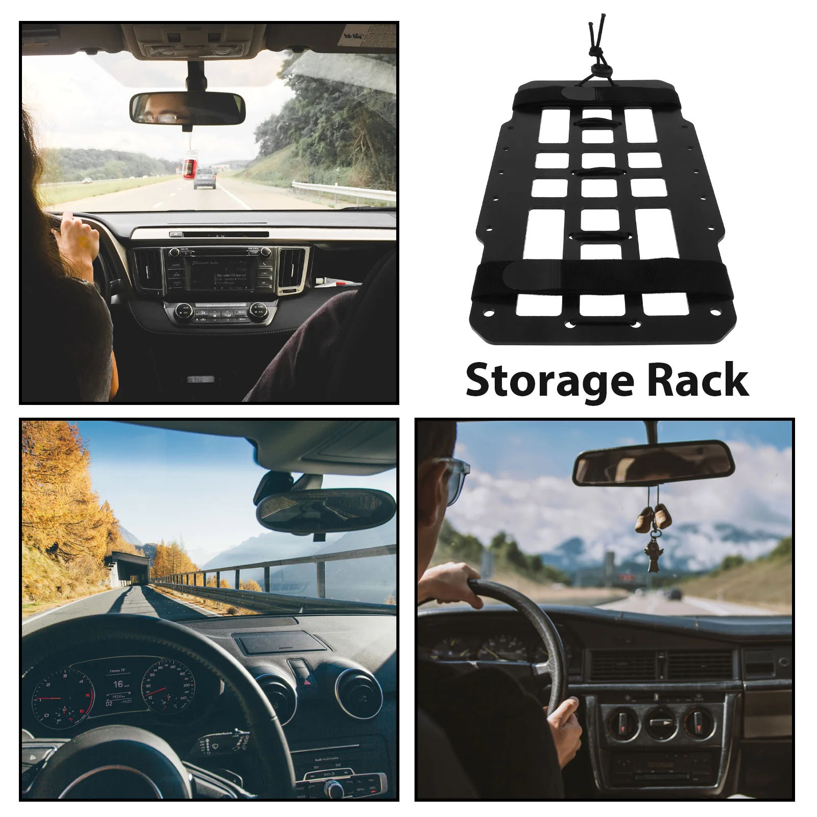 

Car Visor Panel Storage Sunshade Durable Design Easy Install Block Sunlight Improve Driving Visibility Gear Holder