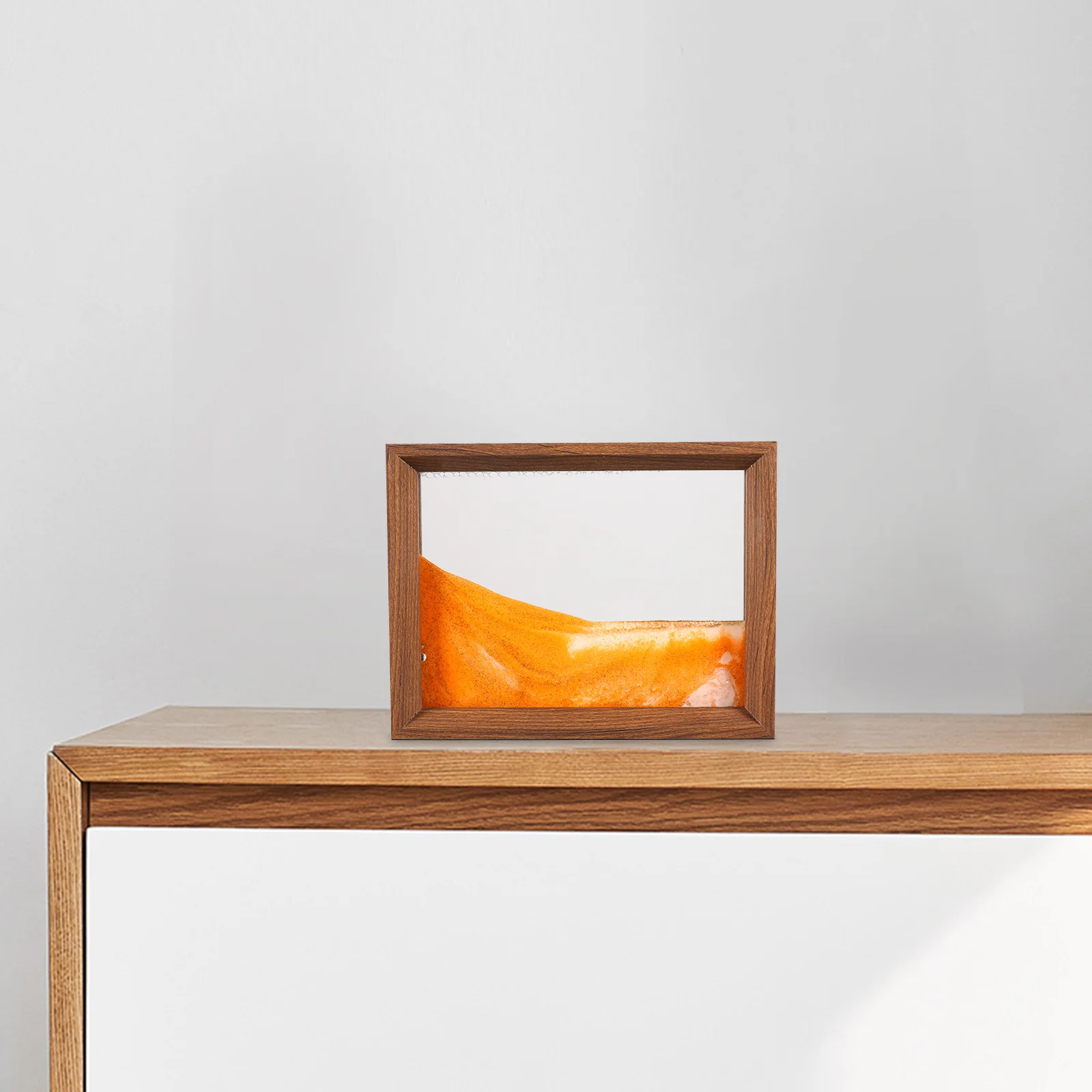 Flowing Sand Painting Ornament 10 Inches Colored Sand Art Picture Frame Office Desk Decor Relaxing Desktop Decoration