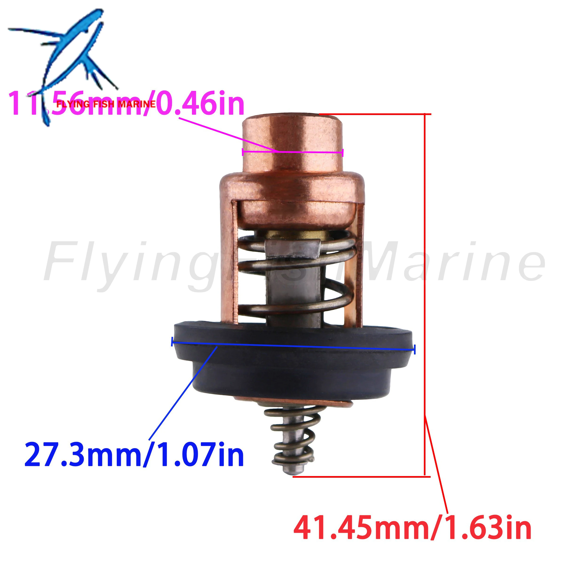 Outboard Motor 804540 8M0228409 18-3638 Thermostat for Mercury Marine Outboard 2 2.5 3.5 4 5 6 25 30 HP, 3H6010300M for Nissan T view 2