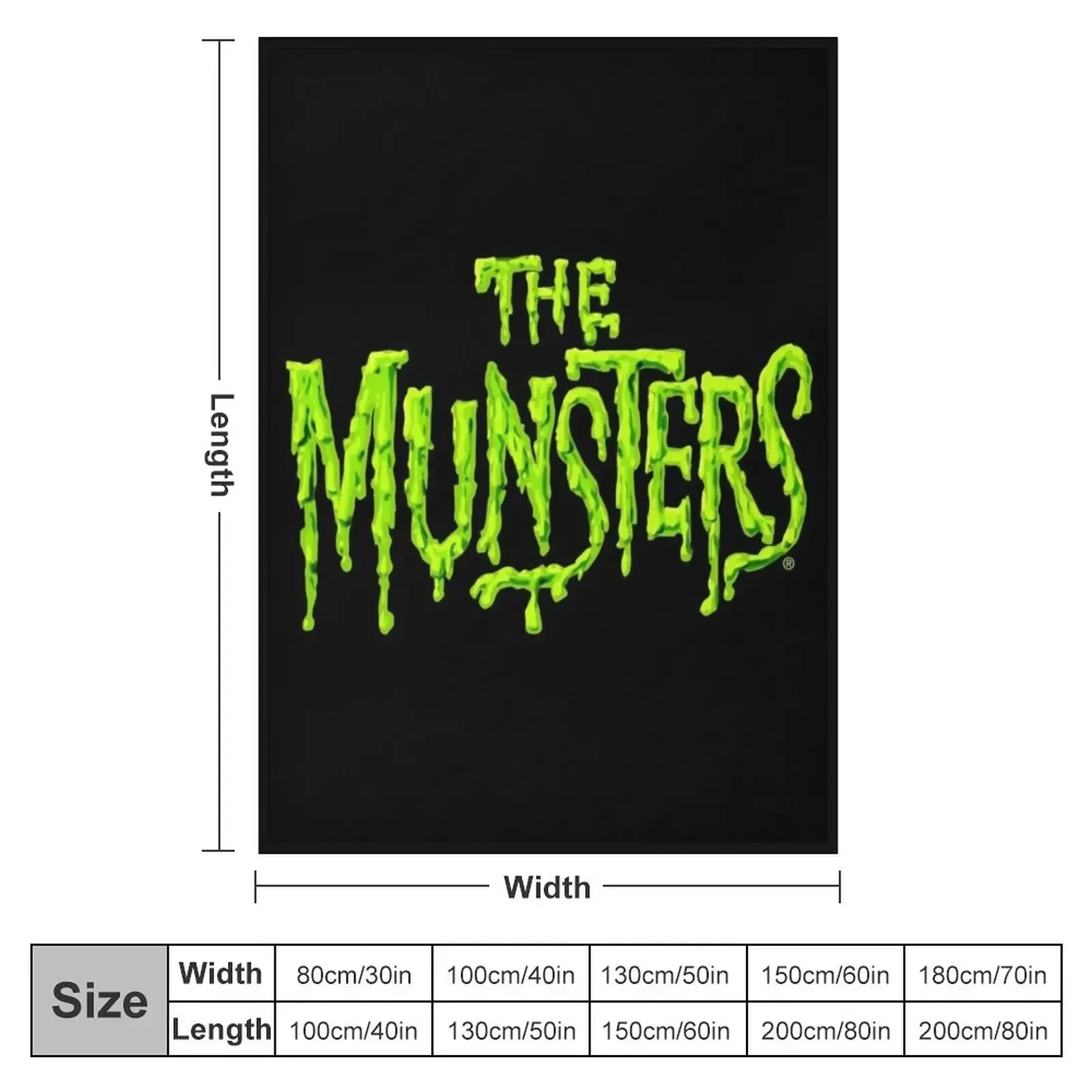 The Munsters Throw Blanket Multi-Purpose Flannel Fabric Blankets