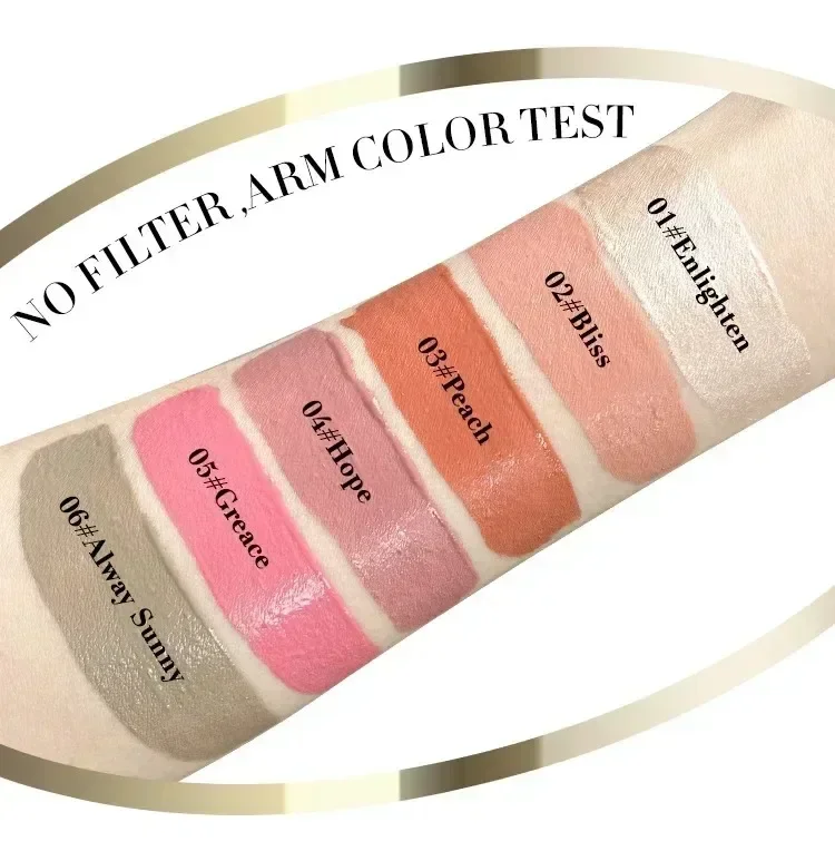 Heallor New Blush Cream Multifunctional Face Blusher Natural Hydration Lipstick Red Pink Eyeshadow Makeup Blush Stick