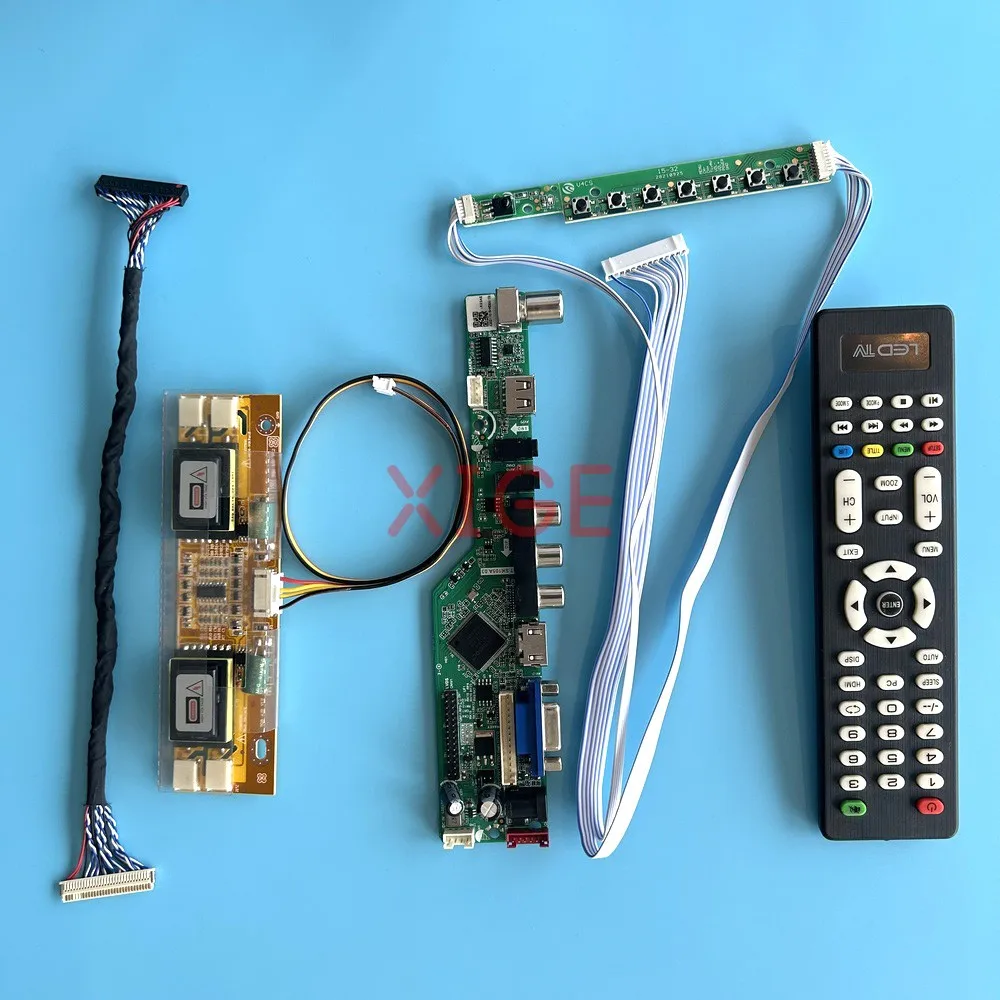

For HT190WG1 LM190WX1 LTM190M2 M190PW01 LCD Driver Board 4CCFL Monitor Kit DIY Analog TV AV+USB+IR+VGA+HDMI LVDS 30 Pin 1440*900