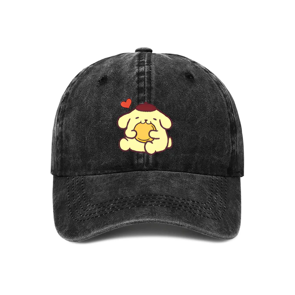 Sanrio Pompompurin Fashion Baseball Caps Women Men Snapback Cap Female Male Visors Sun Hat Unisex Adjustable Trucker Hats