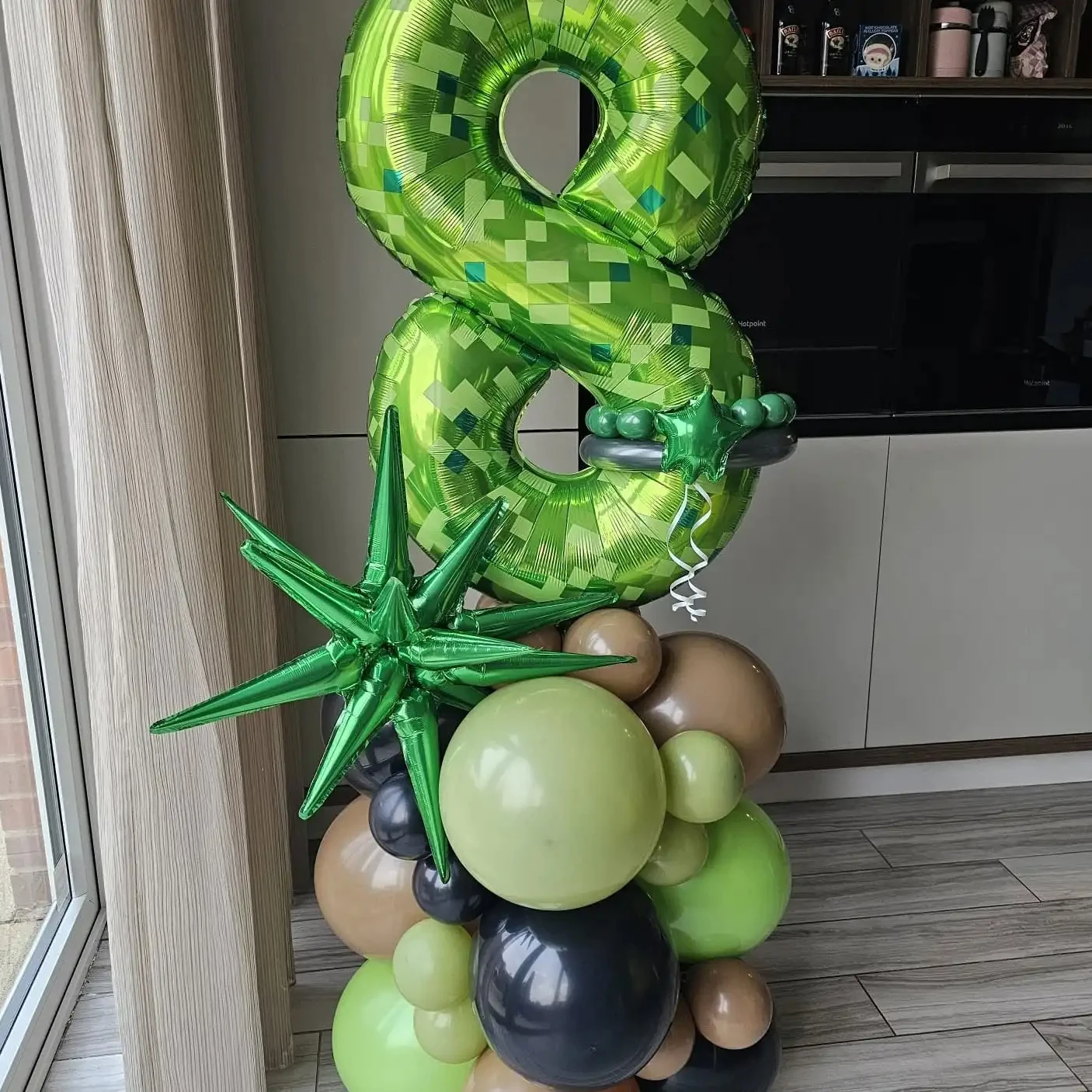 36 Stück 40 Zoll Grüne Pixel-Zahlenballons 0-9 Set, Dschungelspiel-Event, Geburtstagsparty-Dekoration, Jubiläumsdekoration – Detail 4