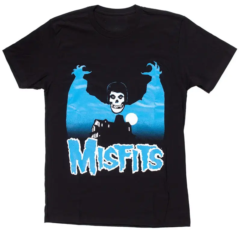 

Рубашка MISFITS в стиле ретро, винтажная Классическая футболка с черепом Fiend на Хэллоуин