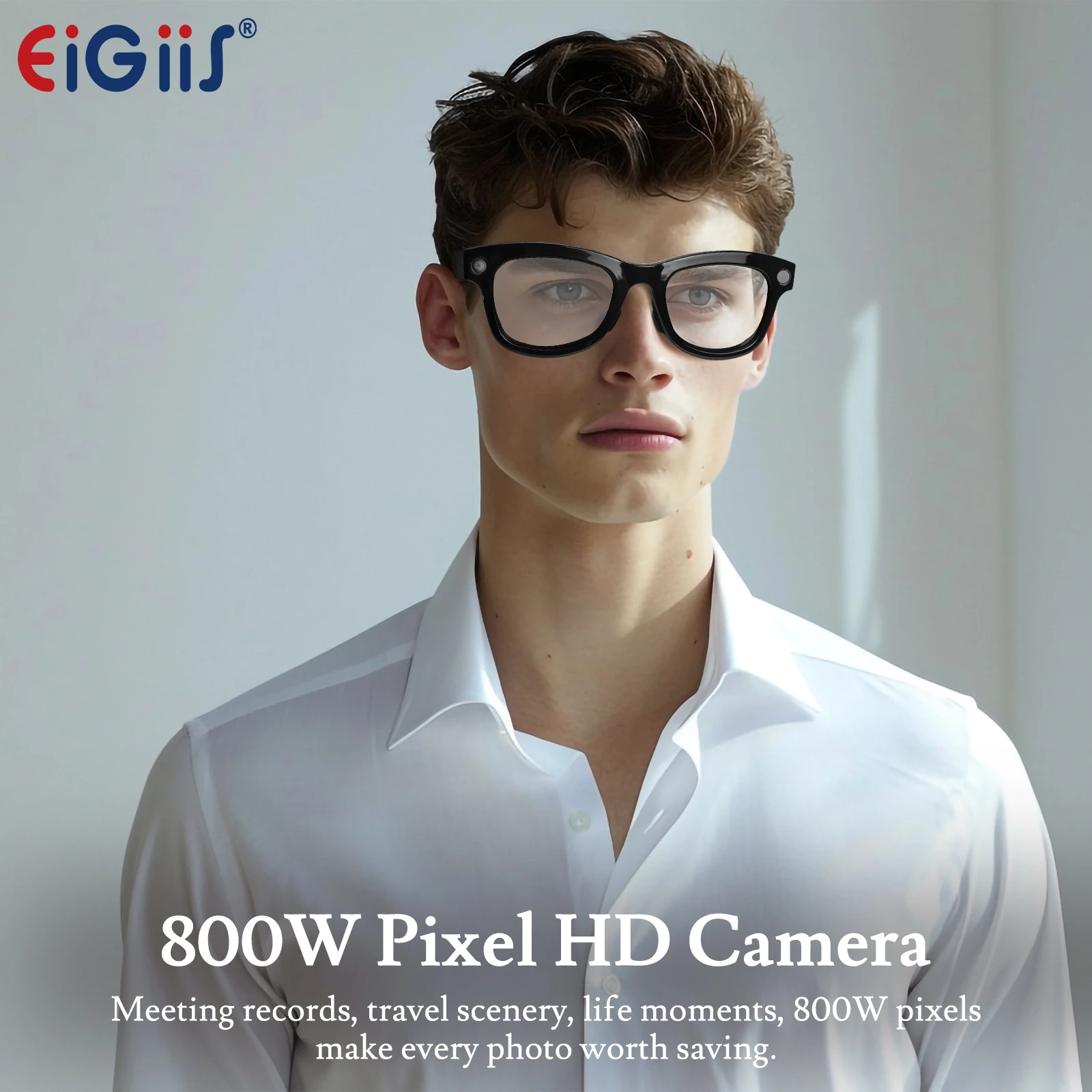 EIGIIS 2025 نظارات ذكية جديدة لحوار الذكاء الاصطناعي مع كاميرا تصوير بلوتوث مكالمة في الوقت الحقيقي وظيفة تقليل الضوضاء #1