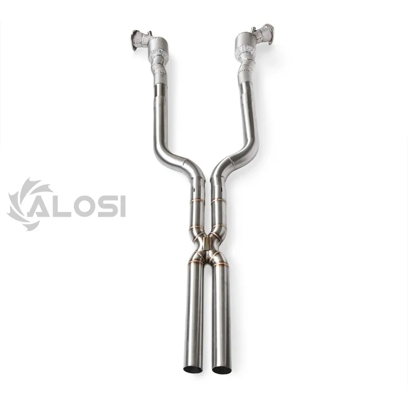 Exhaust Head X-shaped Middle Pipe for Maserati Quattroporte ( 4.2/ 4.7) 2003-2012 SS304 Front Pipe with Insulation protection