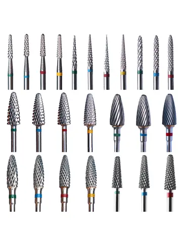 1pc Carbide Tungsten Nail Drill Bit Rotate Burr Milling Nail Cutter Bits Electric Drill Machine For Manicure Pedicure Tools