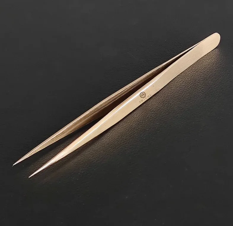 

Watch repair tools Precision Brass tweezers hand-polished Non-Magnetic with Very Fine Point Tips for Watchmaker